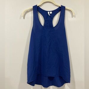 Frenchi Blue Tank Top Flowy High Low Size XS